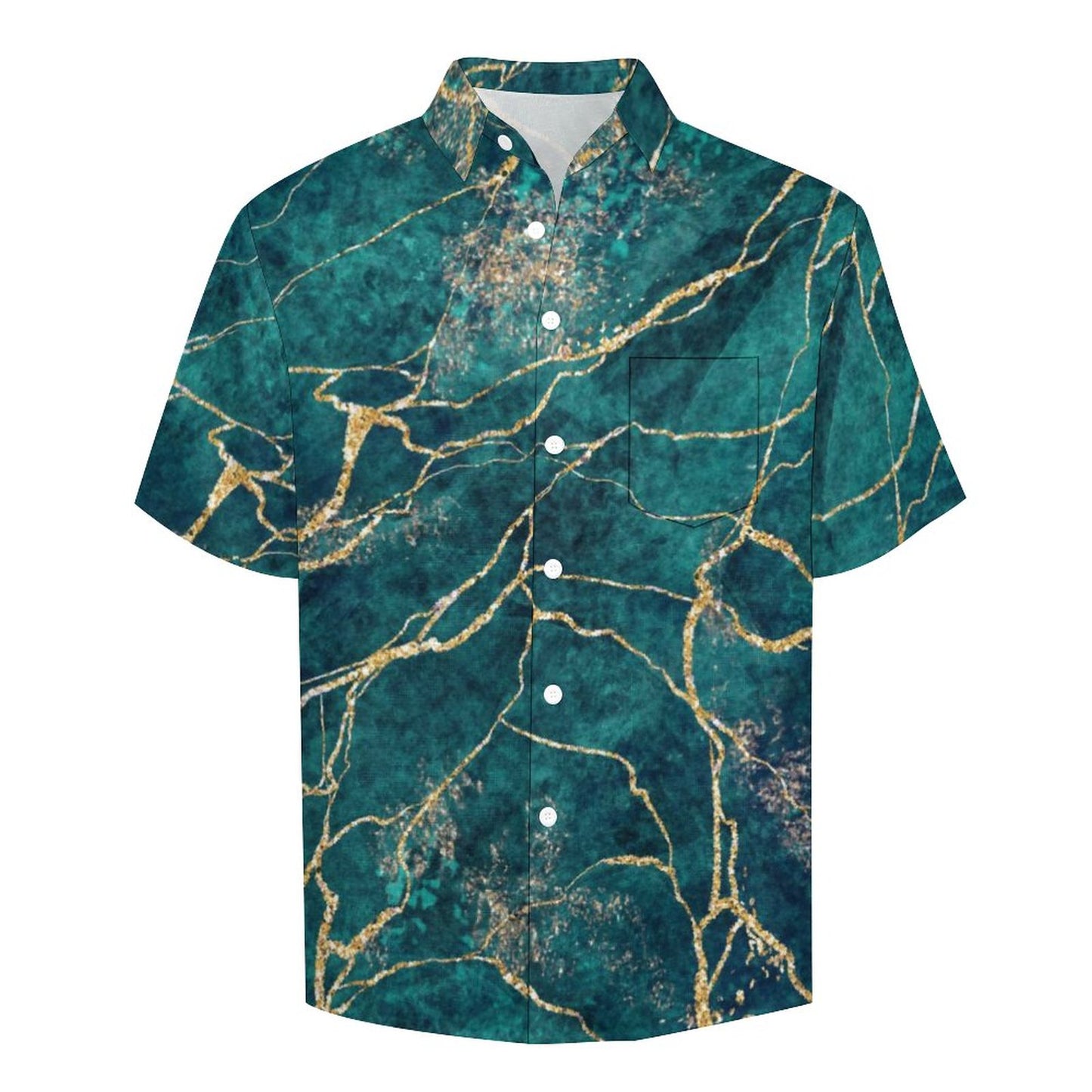 Men's Texture Print Vacation Hawaiian Shirt 2306104055