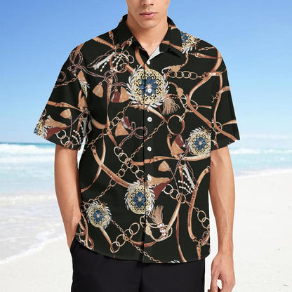 Men's Fashion Casual Printed Short Sleeve Shirts 2306100015