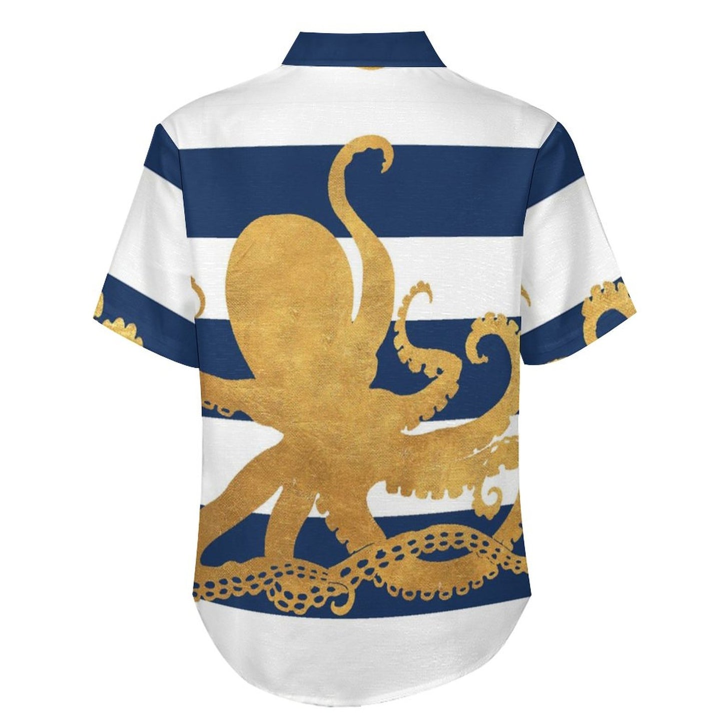 Men's Octopus Painted Print Vacation Hawaiian Shirt 2305106279