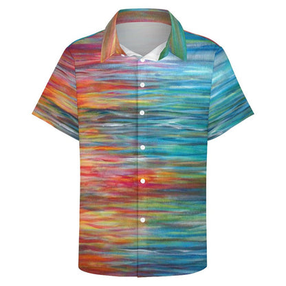 Men's Hawaiian Print Resort Shirt 2305101775