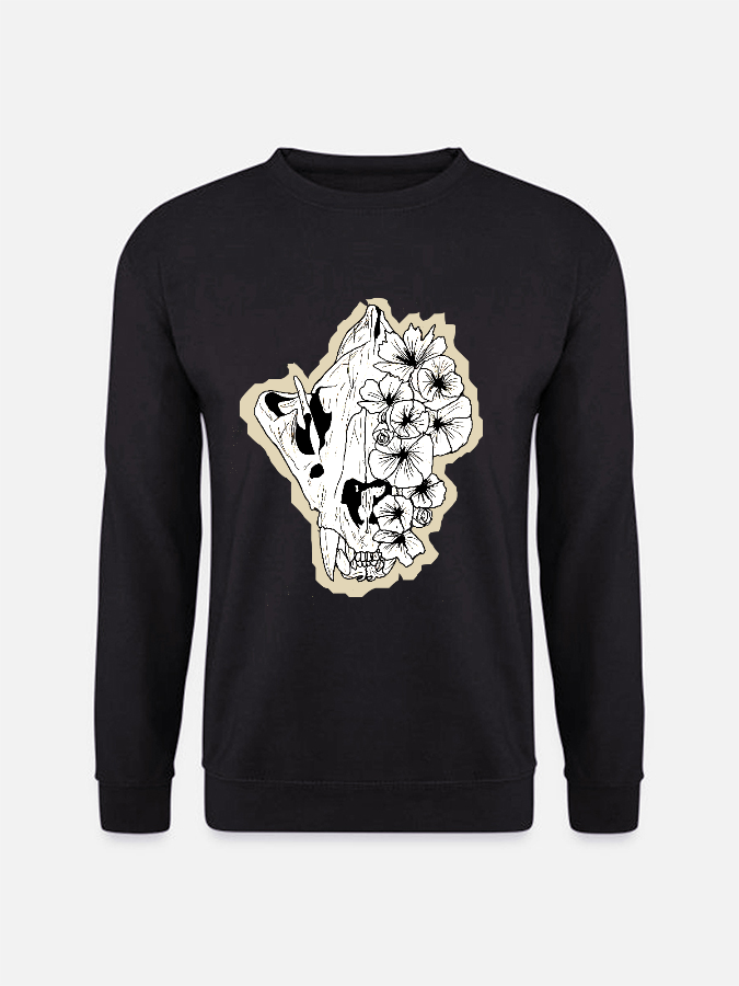 Unisex Round Neck Casual Printed Long Sleeve Sweatshirt