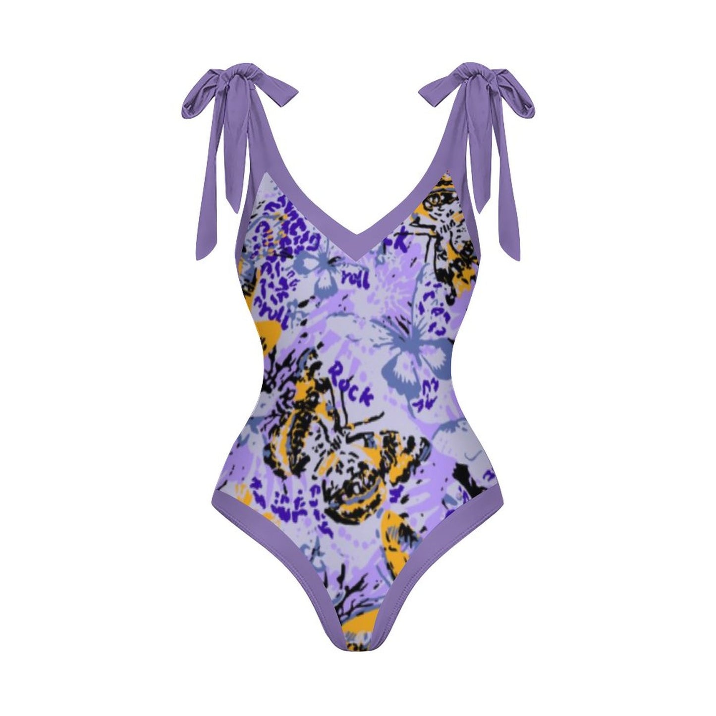 Casual Printed One-Piece Swimsuit And Cover Up 2305102425