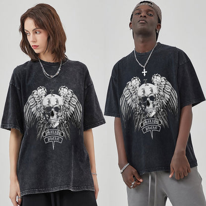Unisex Vintage Solid Wash T-Shirts 2305101627