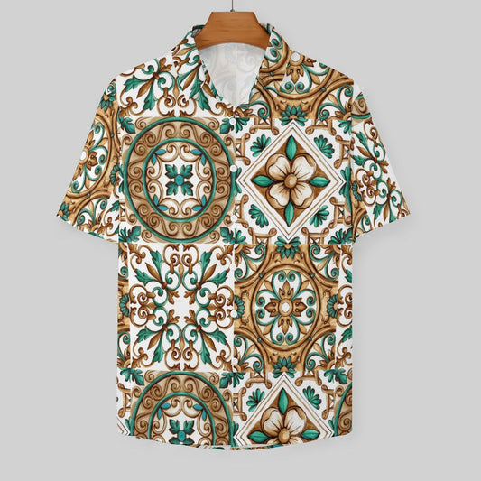 Men's Fashion Casual Printed Short Sleeve Shirts 2306101056