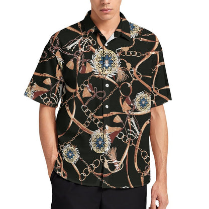 Men's Fashion Casual Printed Short Sleeve Shirts 2306100015