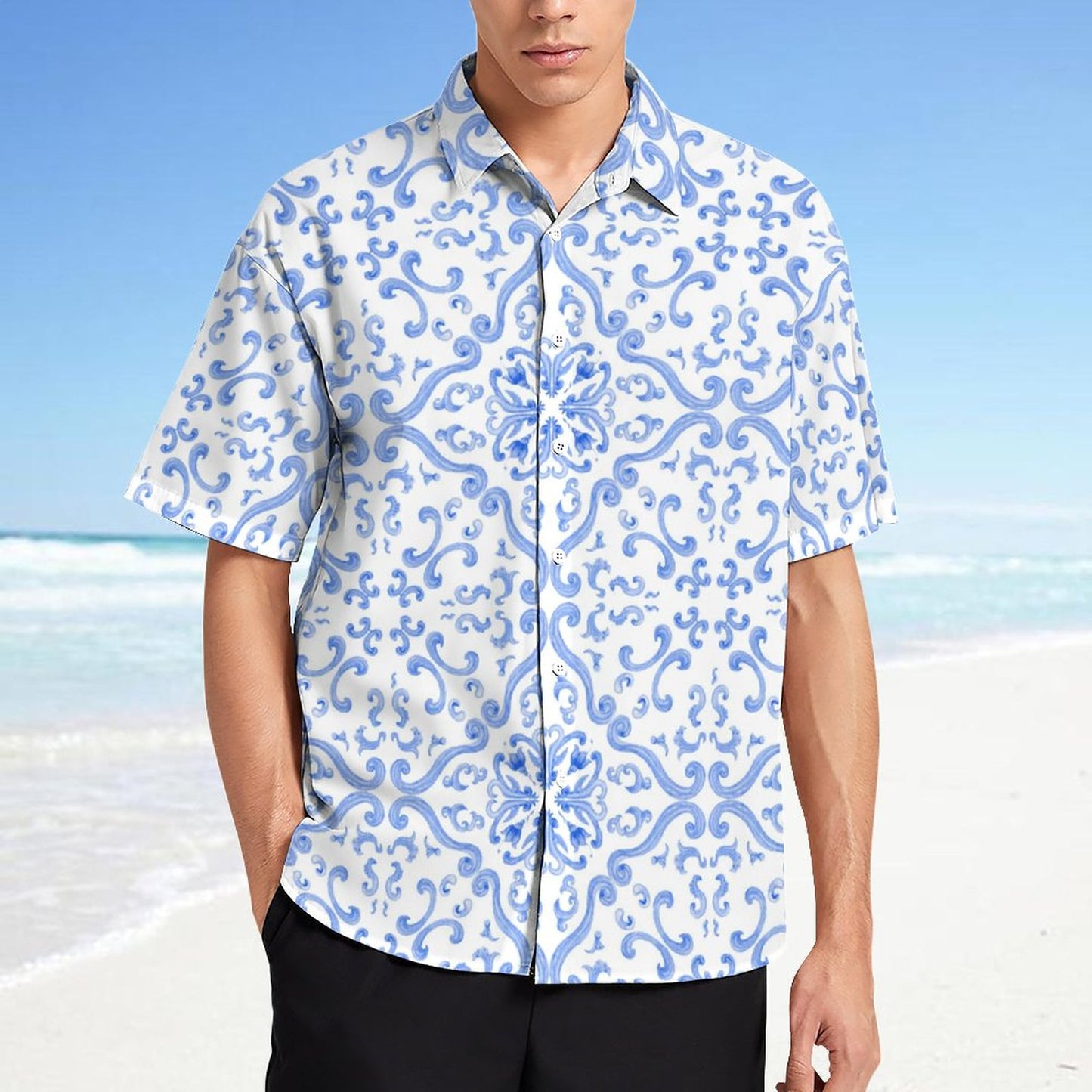 Men's Fashion Casual Printed Short Sleeve Shirts 2306100451