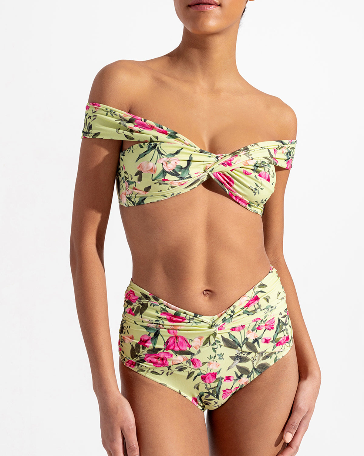 Fashion Floral Print Beach Bikini and Cover Up
