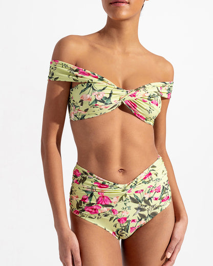 Fashion Floral Print Beach Bikini and Cover Up