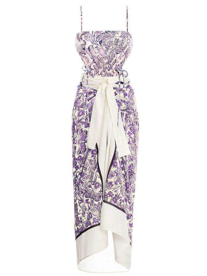Fashion Print One Piece Swimsuit and Cover Up