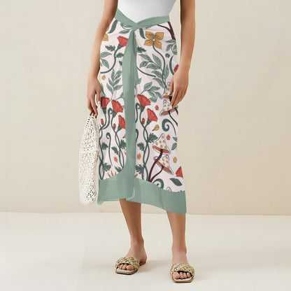 Casual Printed One Piece Swimsuit And Cover Up 2306102471