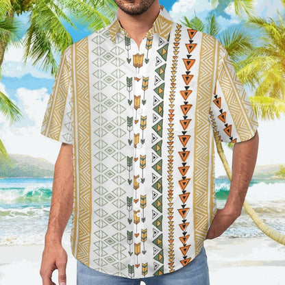 Men's Hawaiian Print Lapel Shirt 2304103753