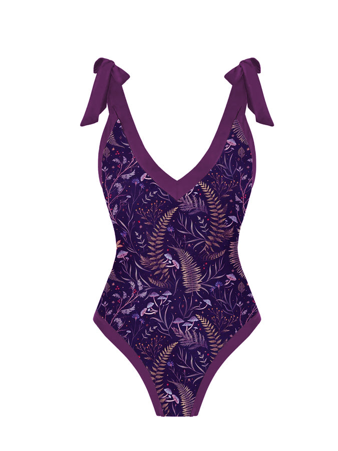 Garden Forest Printed One Piece And Skirt