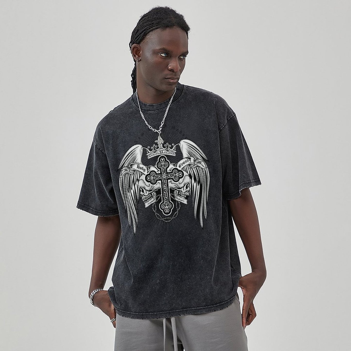 Unisex Vintage Solid Wash T-Shirts 2305101613