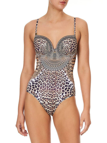 Leopard Print One Piece Swimsuits and Kimono
