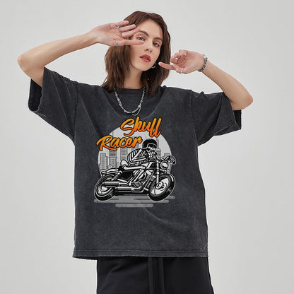 Unisex Vintage Solid Wash T-Shirts 2305102838
