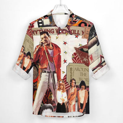 Men's Casual Printed Long Sleeve Shirt 2306103096