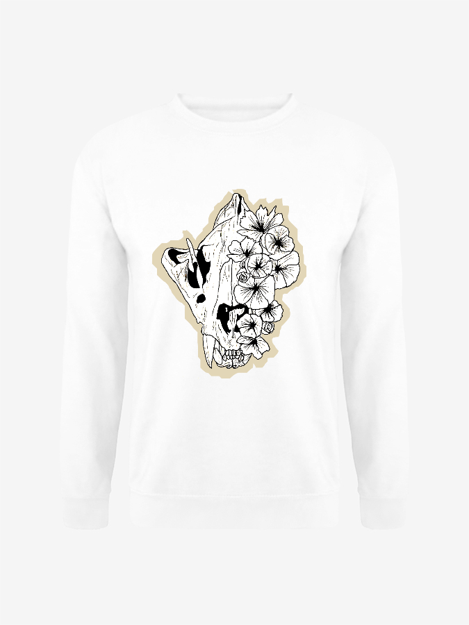 Unisex Round Neck Casual Printed Long Sleeve Sweatshirt