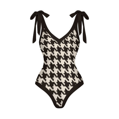 Casual Printed One-Piece Swimsuit And Cover Up 2305102483