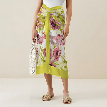 Casual Printed One-Piece Swimsuit And Cover Up 2305102410