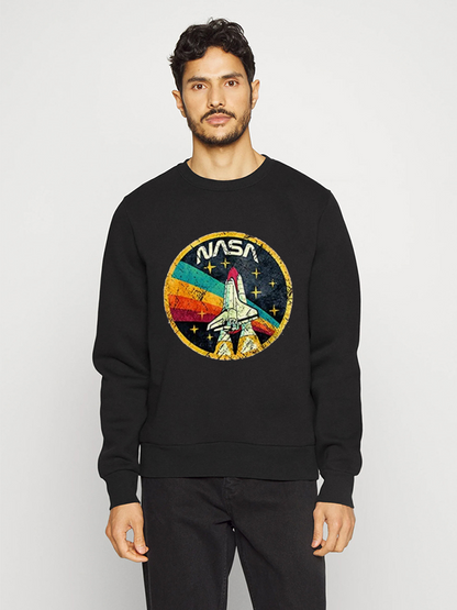 Unisex Round Neck Casual Printed Long Sleeve Sweatshirt