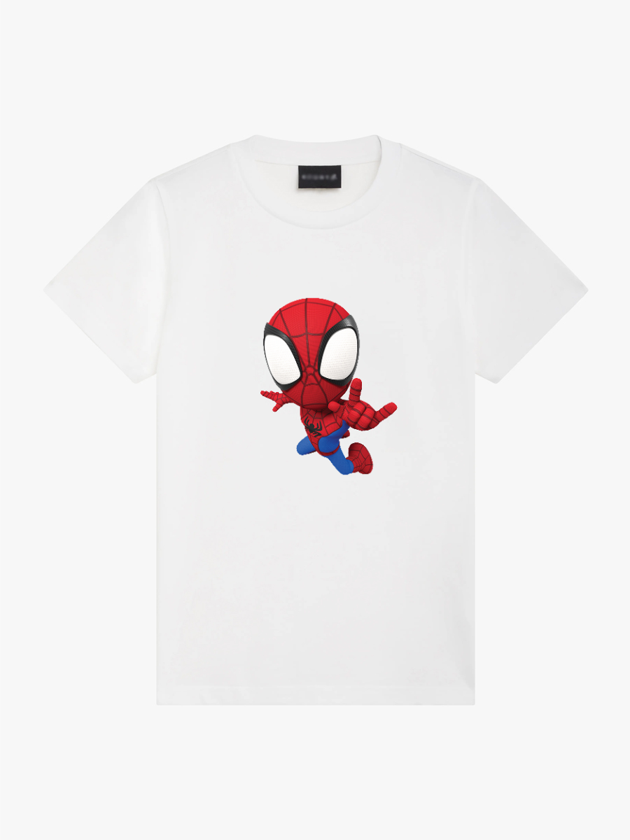 Women's Casual Spider-Man Printed Round Neck Short Sleeve T-Shirt