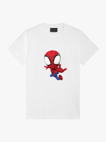 Women's Casual Spider-Man Printed Round Neck Short Sleeve T-Shirt