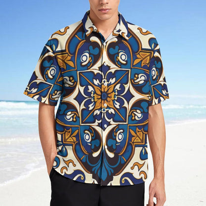 Men's Fashion Casual Printed Short Sleeve Shirts 2306100438