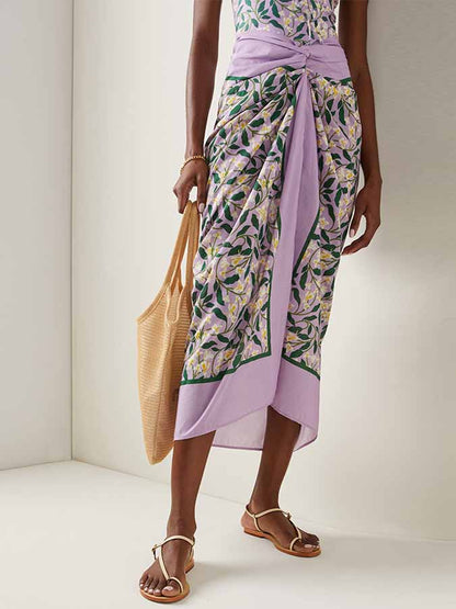 Fashion Floral One Piece Swimsuit and Cover Up