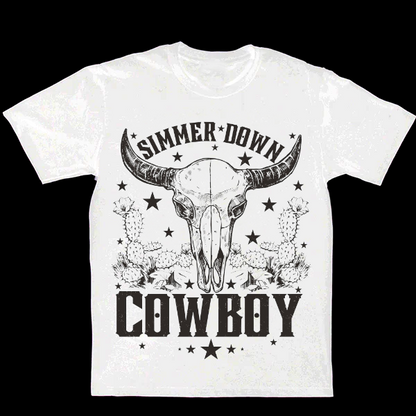 Cowboy Men's Casual Printed T-Shirt