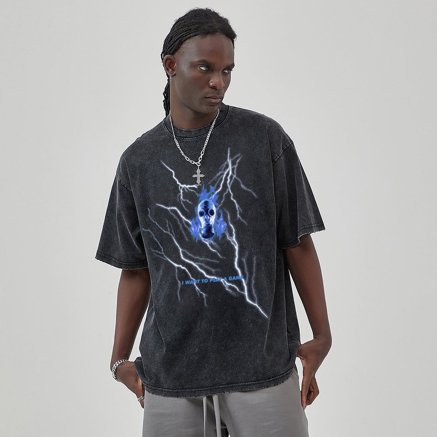 Unisex Vintage Solid Wash T-Shirts 2305102634