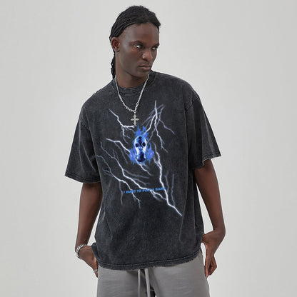 Unisex Vintage Solid Wash T-Shirts 2305102634
