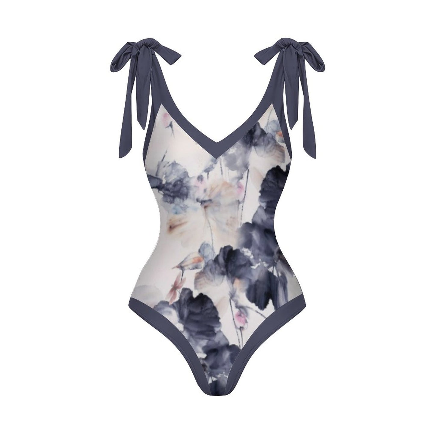 Casual Printed One-Piece Swimsuit And Cover Up 2305102662