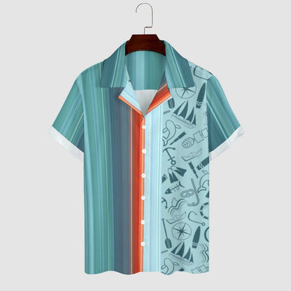 Men's Hawaiian Print Casual Shirt 2304104642