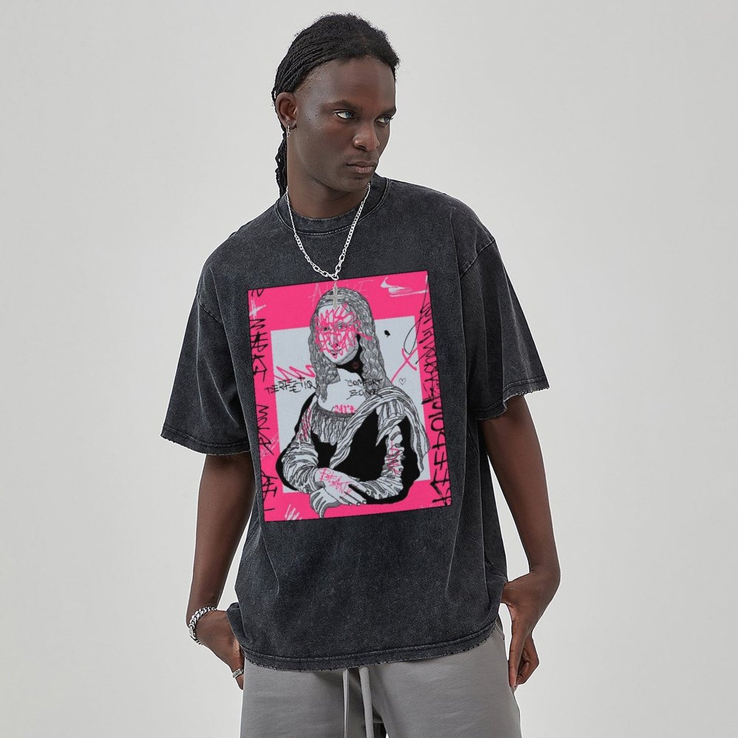 Unisex Vintage Solid Wash T-Shirts 2305103912