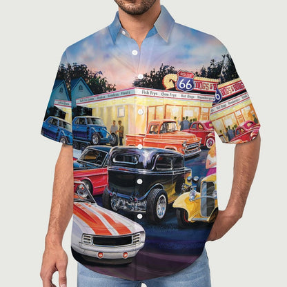 Men's Painted Print Vacation Hawaiian Shirt