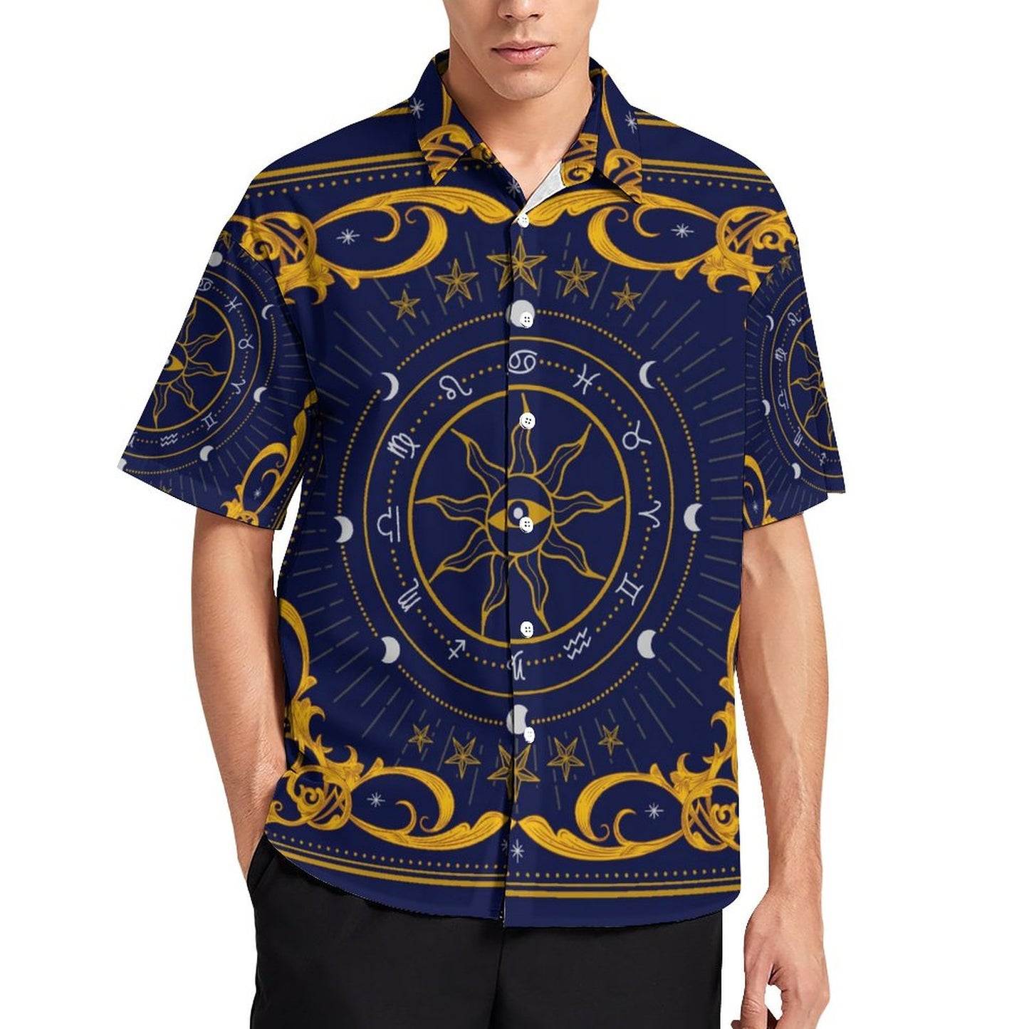 Men's Fashion Casual Printed Short Sleeve Shirts 2306100963