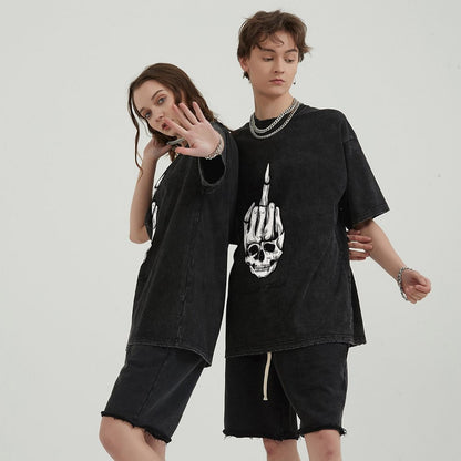 Unisex Vintage Solid Wash T-Shirts 2305102848