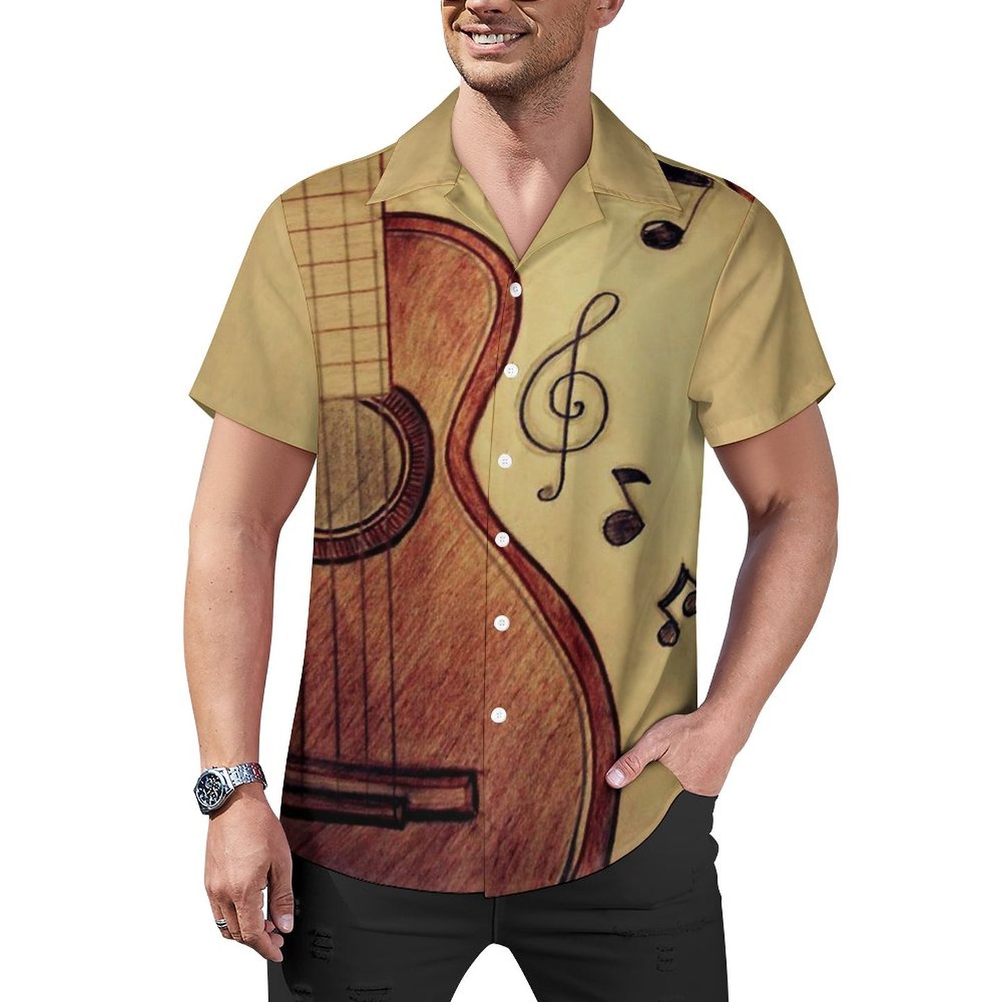 Men's Hawaiian Print Casual Shirt 2304106743