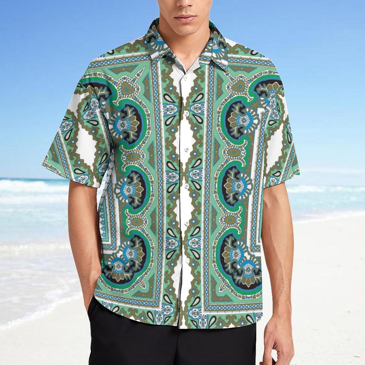 Men's Fashion Casual Printed Short Sleeve Shirts 2306101072