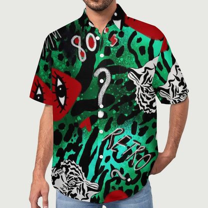 Men's Leopard Print Vacation Hawaiian Shirt 2306104894