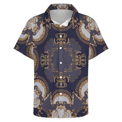 Men's Fashion Casual Printed Short Sleeve Shirts 2306100958