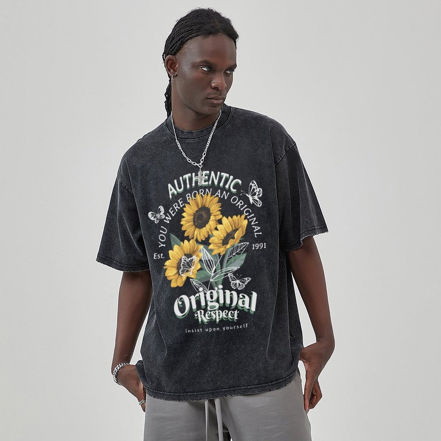 Unisex Vintage Solid Wash T-Shirts 2305101926