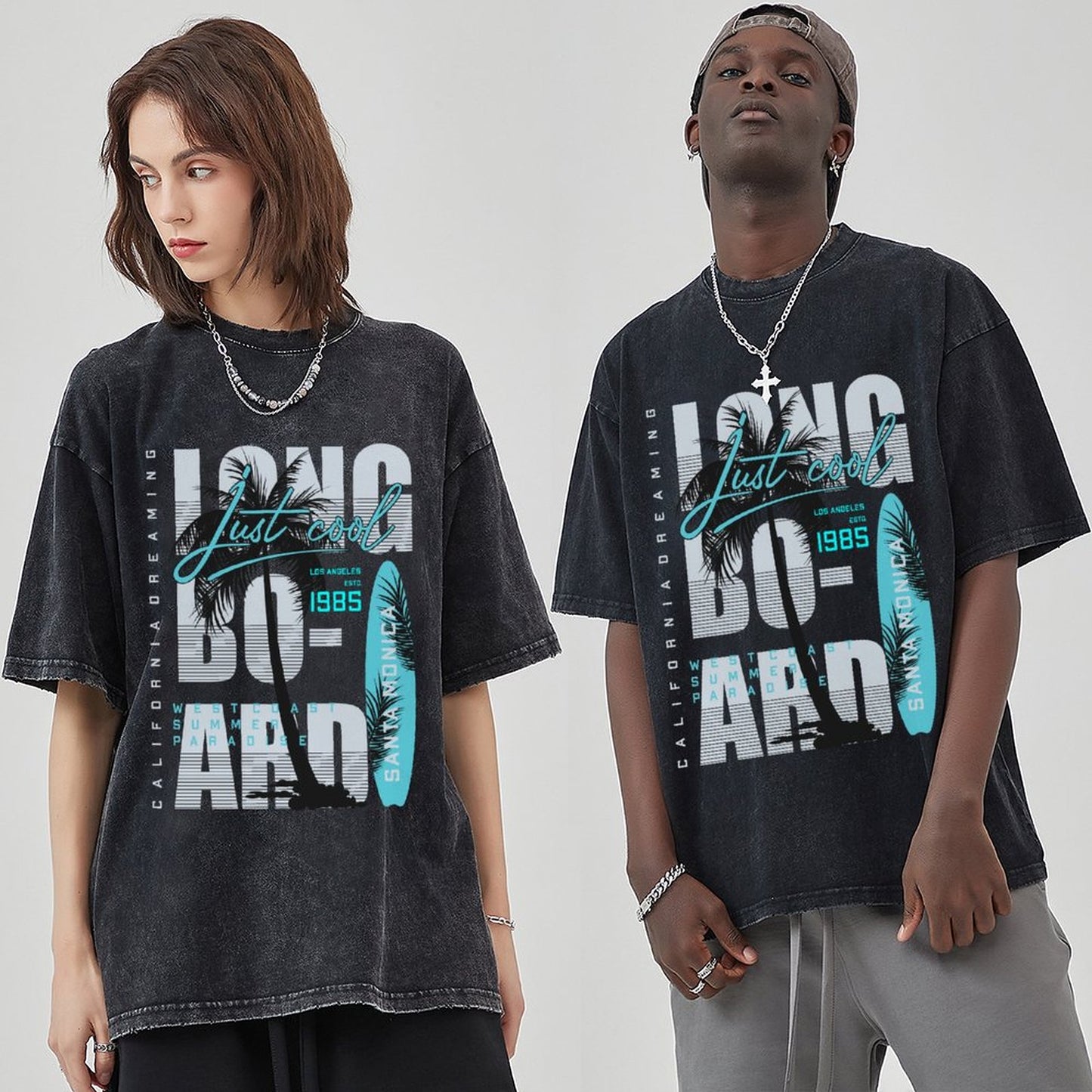 Unisex Vintage Solid Wash T-Shirts 2305101928
