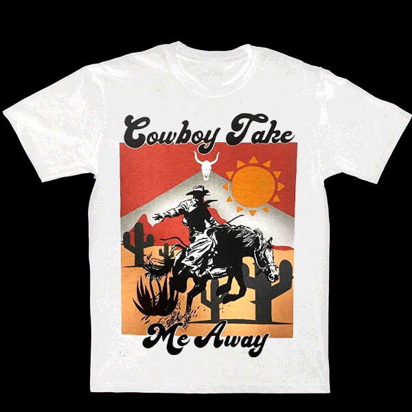 Cowboy Jake Me Away Men's Casual Printed T-Shirt