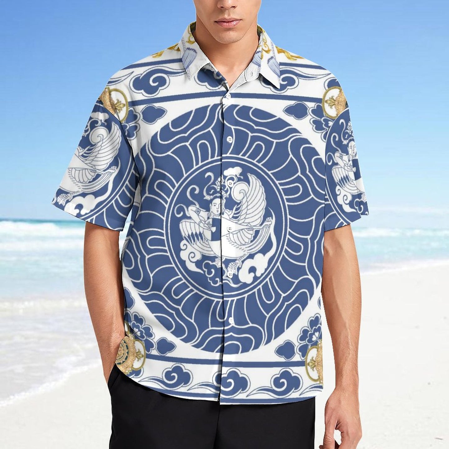 Men's Fashion Casual Printed Short Sleeve Shirts 2306101349