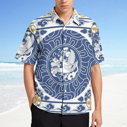 Men's Fashion Casual Printed Short Sleeve Shirts 2306101349