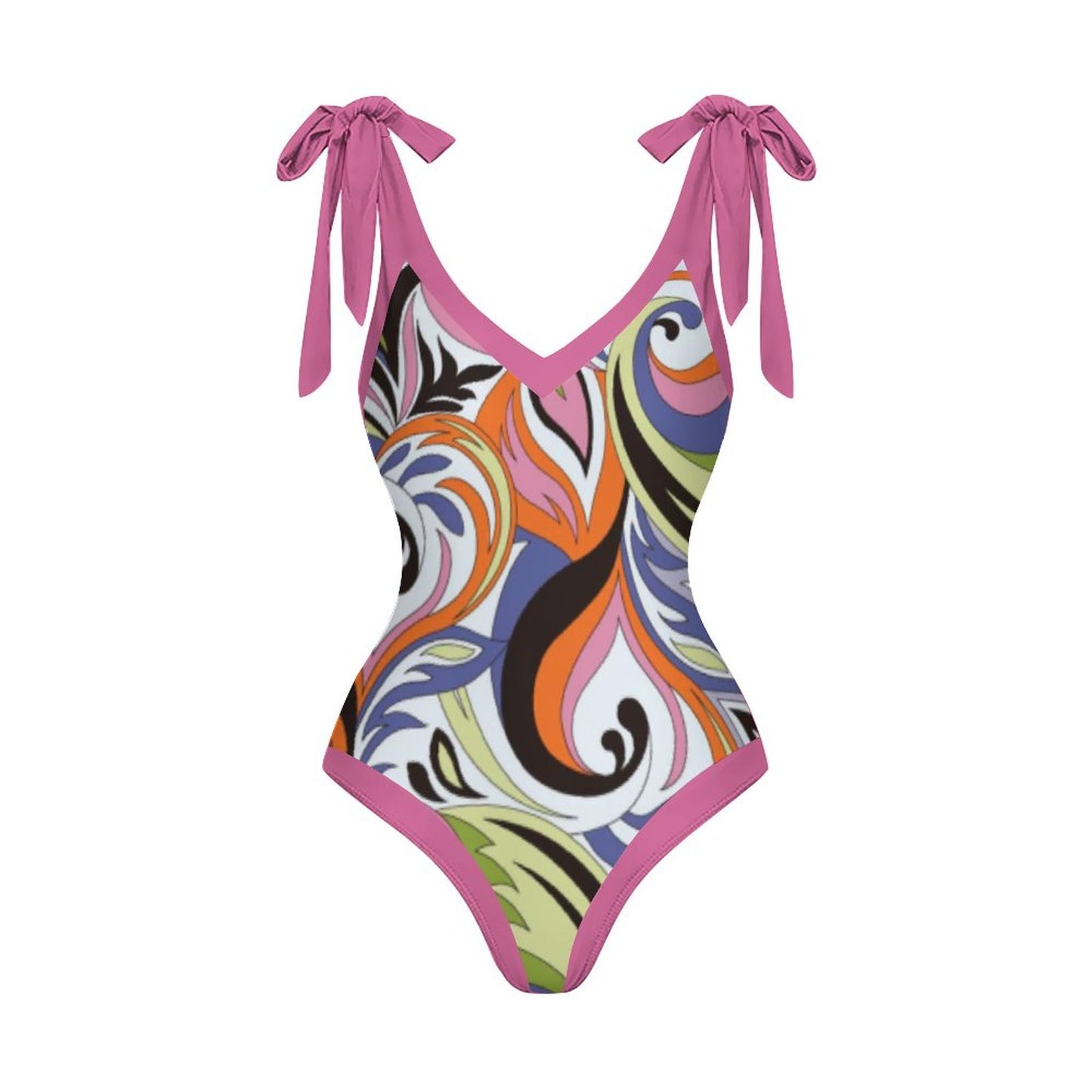 Casual Printed One-Piece Swimsuit And Cover Up 2305103126