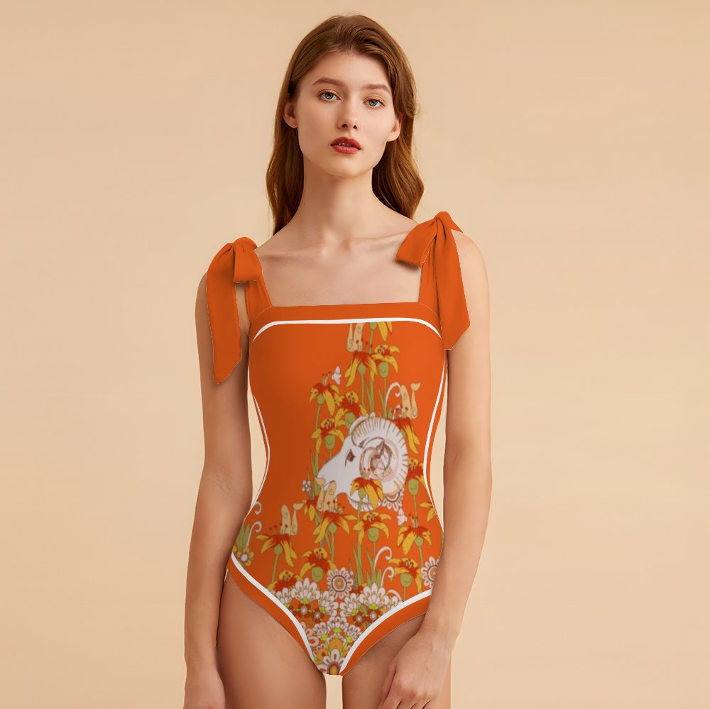 Fashion Printed One Piece Swimsuit And Cover Up 2305105587