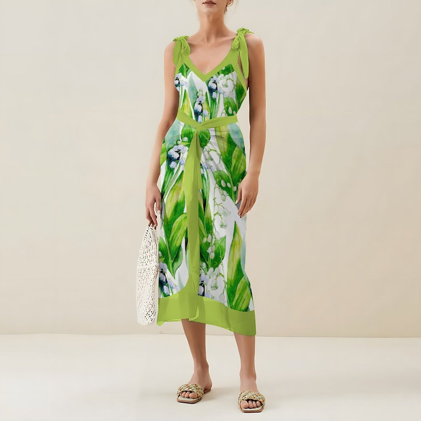 Casual Printed One-Piece Swimsuit And Cover Up 2305102884