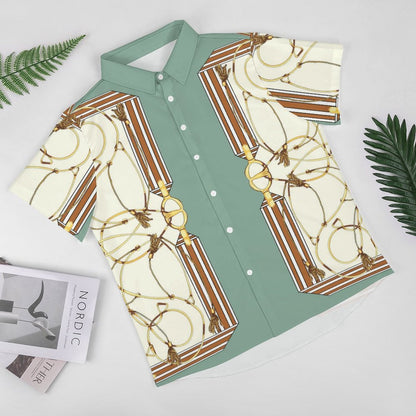 Men's Fashion Casual Printed Short Sleeve Shirts 2306101357